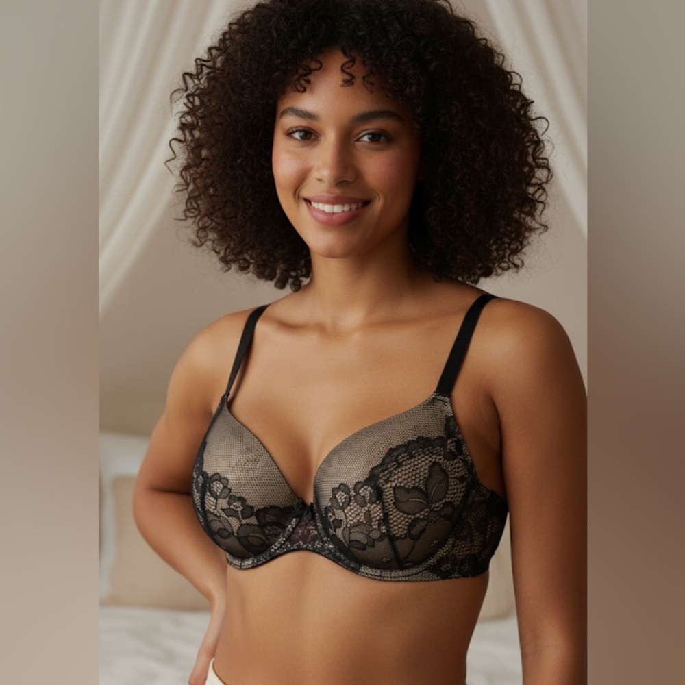 Black Lace Bra